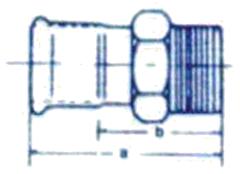 外牙接頭 AS-M 尺寸圖